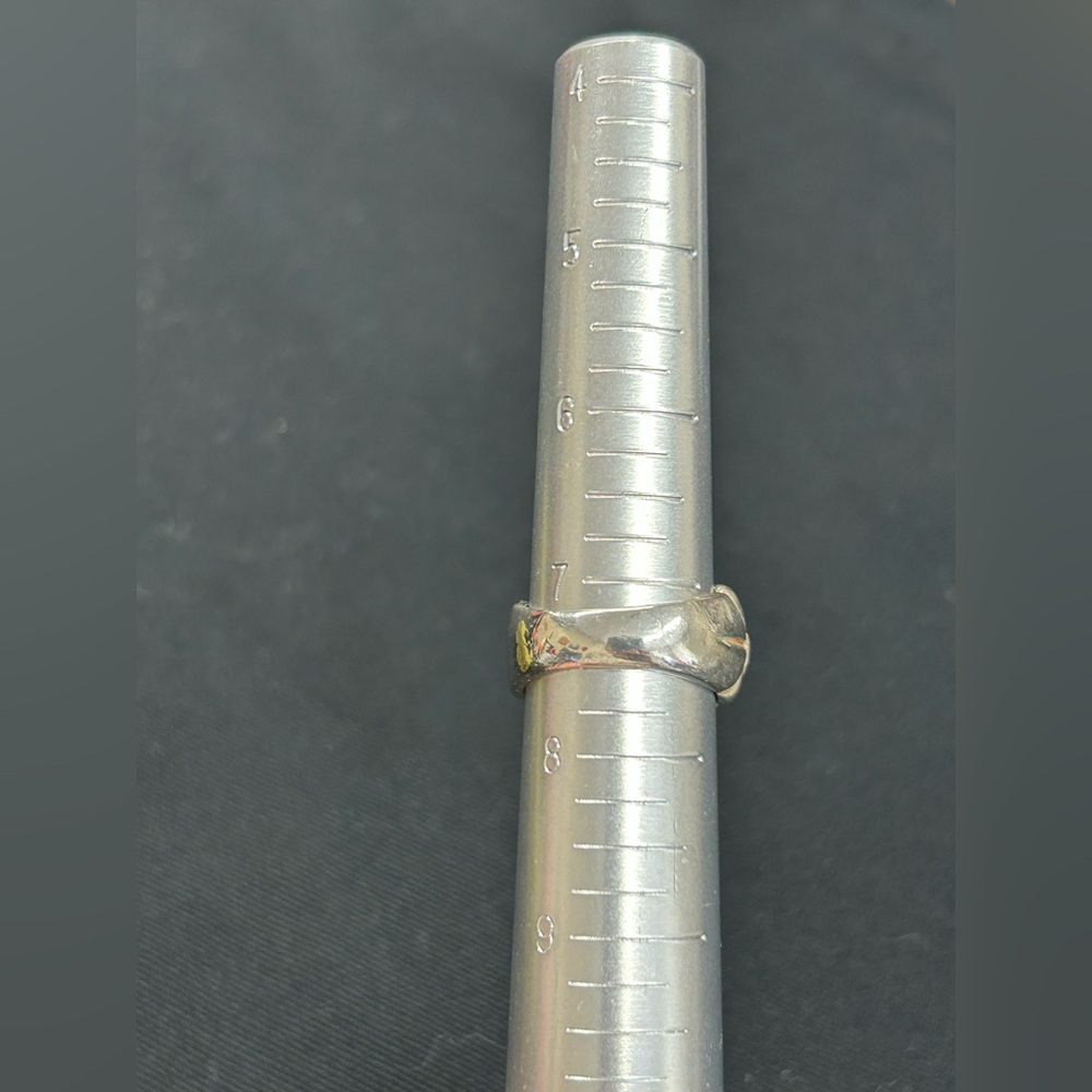 Sterling Silver Leaf/Wave Statement Ring About 7.5 - image 4